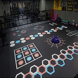 Customizable Pattern Shock-Absorbing Gym Flooring